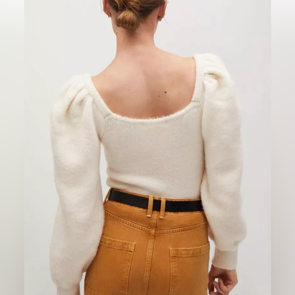 NWT MANGO Puffed Sleeves Sweater Small - Picture 2 of 4